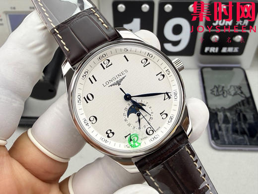 CR浪琴名匠月相系列 四针月相 名匠月相42mm 经典数字面 自动机械 男士腕表 商品图1