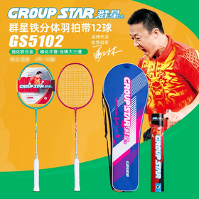 群星GS5102羽拍分体/带12球/黄红