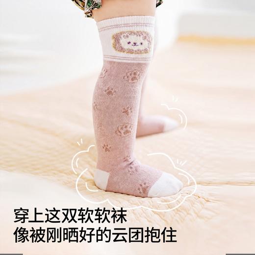 【婴童服配】嫚熙宝宝袜子婴幼儿长筒袜不勒脚透气长袜男女小童百搭过膝袜 商品图3