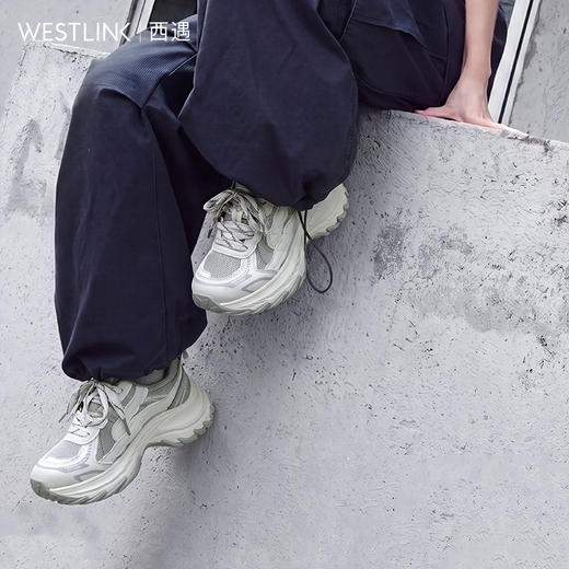 【限时秒杀】西遇运动老爹鞋女2026秋季新款复古网面缓震显腿长软鞋垫运动鞋V1566590 商品图2
