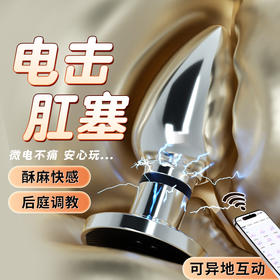 【情趣用品】谜姬 金属电击肛塞后庭调教