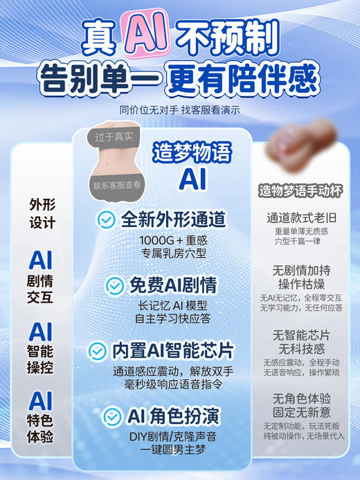 造梦物语誓约公主雪绘半身飞机杯ai倒模电动臀膜男用智能名器真人 商品图3