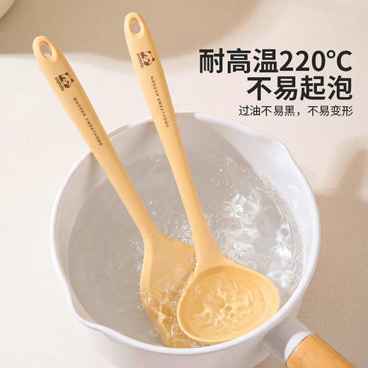 摩登主妇mototo熊猫硅胶锅铲不粘锅专用食品级耐高温炒菜炒勺铲子 商品图3