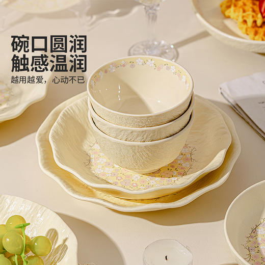 摩登主妇法式餐具碗盘套装家用汤碗面碗2026新款漂亮的陶瓷筷碗具 商品图2