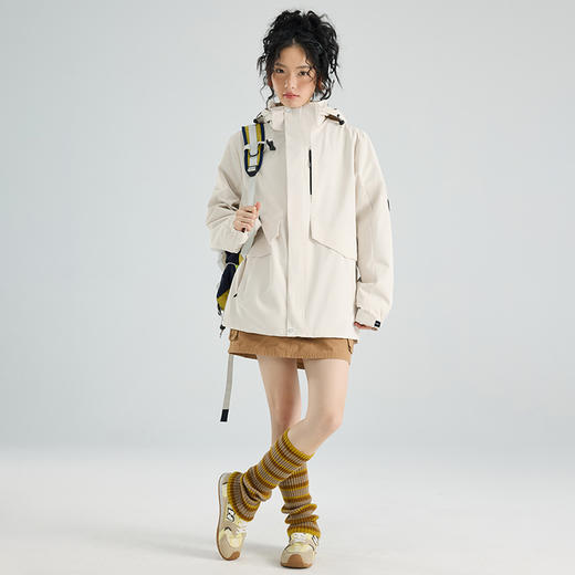 【防泼防风 加厚加绒 一衣三穿】秋冬季男女款户外可拆卸三合一防风衣 商品图1