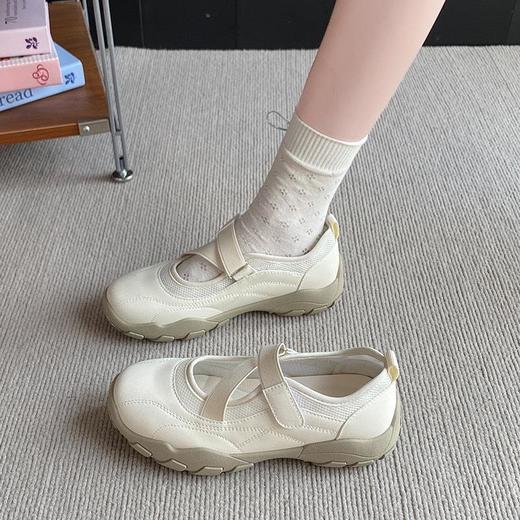 爆款芭蕾风玛丽珍鞋女2026年春季新款百搭平底浅口单鞋简约德训鞋35-40★娃娃优选 商品图2