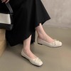 平底法式仙女一脚蹬奶奶瓢鞋女 春季复古方头浅口单鞋女35-40★娃娃优选 商品缩略图1