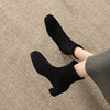 阿么手工女鞋秋冬百搭弹力靴女款正品2026新款粗跟洋气瘦瘦靴5CM 商品缩略图3