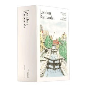 英文原版 100 London Postcards 伦敦 城市水彩画明信片 英文版 进口英语原版书籍