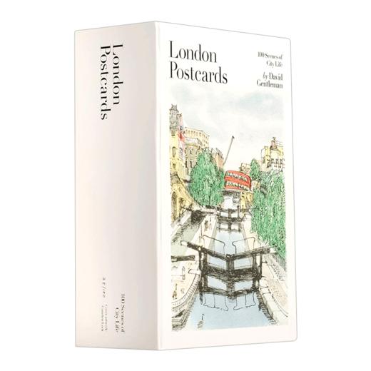 英文原版 100 London Postcards 伦敦 城市水彩画明信片 英文版 进口英语原版书籍 商品图0