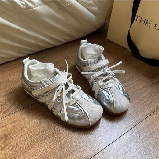 女士秋季银色德训鞋女2026新款夏季鞋子超火芭蕾风玛丽珍女鞋休闲鞋运动鞋35-40★娃娃优选 商品图1