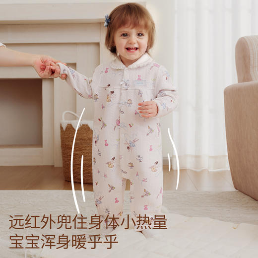 【宝宝服饰】[新品]嫚熙婴儿衣服新生儿连体衣夹棉保暖透气早秋满月宝宝衣服 商品图2