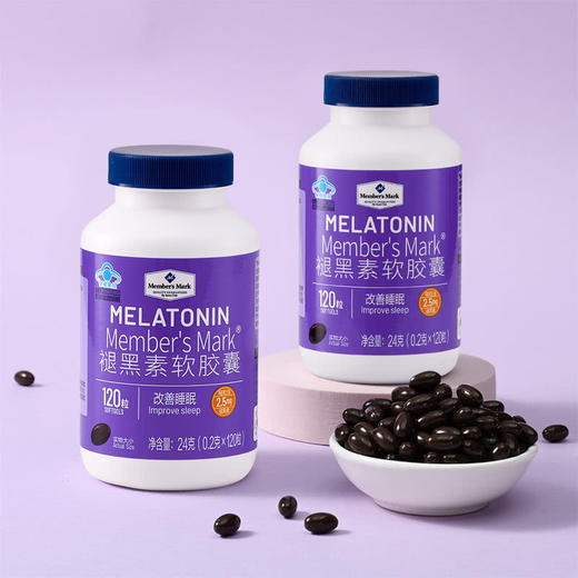 MM 山姆 Member's Mark 褪黑素胶囊 24g（0.2g*120粒）*2 商品图1