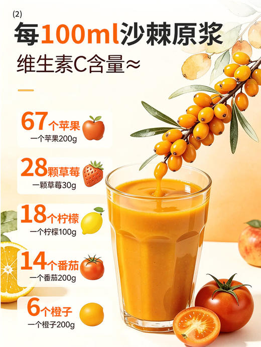 MM 山姆 沃福百瑞 有机沙棘原浆 43.6ml*18/36 商品图4