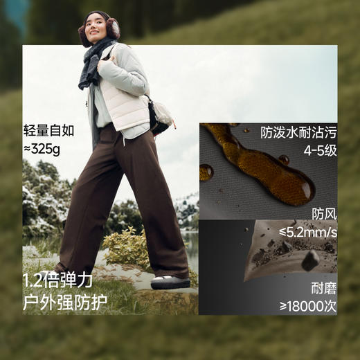 【蕉下精选】蕉下女士防泼水廓形长裤（高暖）WB00626 商品图3