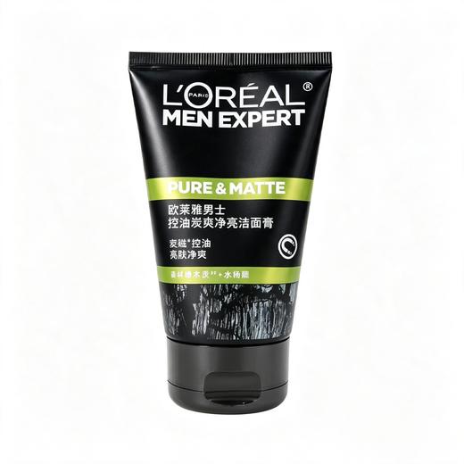 欧莱雅100ml男士控油炭爽净亮洁面膏 商品图0