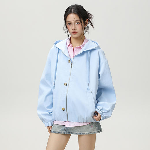 LUCKY DEER/幸运鹿女秋季小个子慵懒风开衫夹克 商品图1
