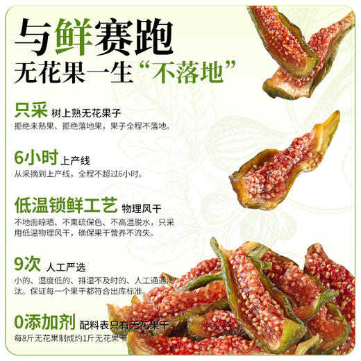 【青皮鲜果 轻烘慢烤】春江月 青皮无花果干 便携袋装 日常解馋小零食 80g/袋 商品图2