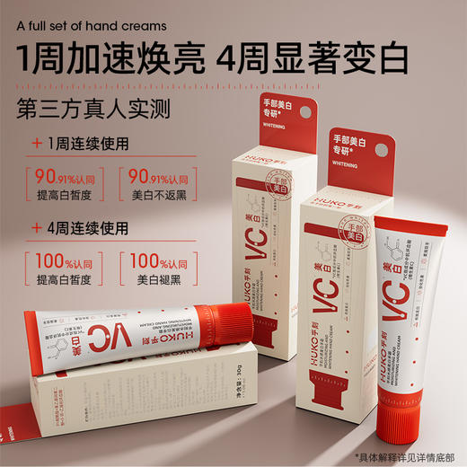 【清爽不腻 水润嫩肤】HUKO乎刻 早C晚A护手套装 水润轻薄质地 上手不粘腻 商品图1