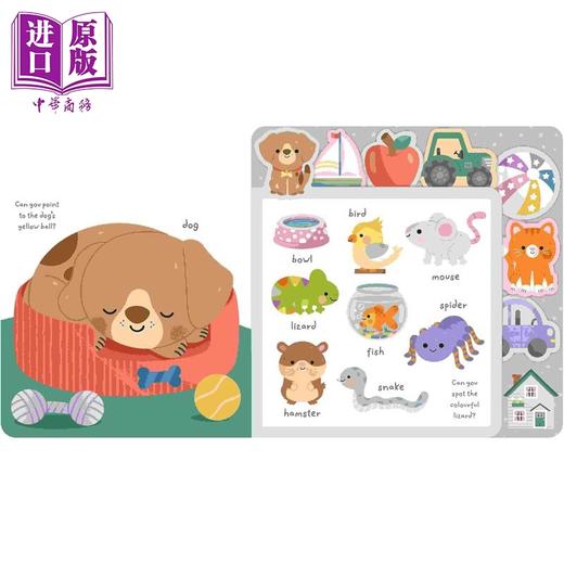 【中商原版】趣味标签启蒙书2册 Totally Tab Tastic 初识单词+初识颜色 英文原版 精美翻页硬纸板书 幼儿认知识物 进口童书 商品图3