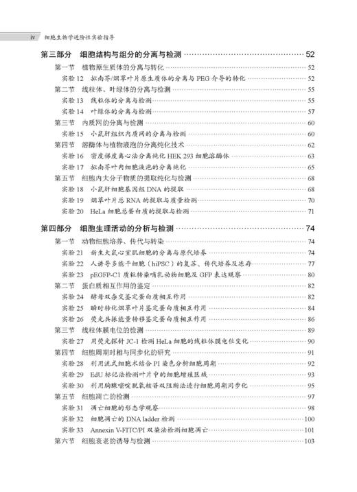 细胞生物学进阶性实验指导 张江 常玲 毛传樨 9787030859662 商品图4