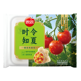 J思念400g时令知夏饺番茄鸡蛋水饺
