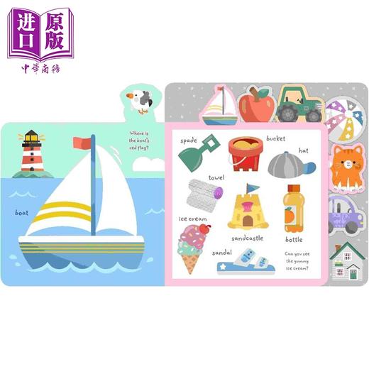 【中商原版】趣味标签启蒙书2册 Totally Tab Tastic 初识单词+初识颜色 英文原版 精美翻页硬纸板书 幼儿认知识物 进口童书 商品图4