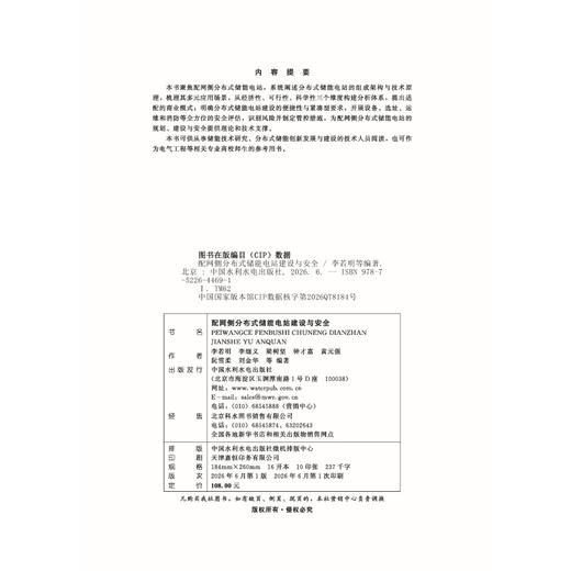 配网侧分布式储能电站建设与安全 商品图2