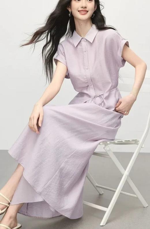「浅夏柔风」抽绳衬衫套装 | 亚麻+锦纶+植物纤维混纺，体感清凉面料，上身轻盈飘逸，不热不闷，清爽又凉快 商品图0