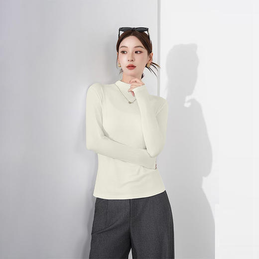 【49.9元/2件任选】烟酰胺美肤打底衫女款秋冬内搭长袖半高领★爱宝好物 商品图4