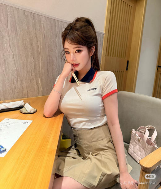 三叶草两色插肩袖Polo衫071705 商品图6