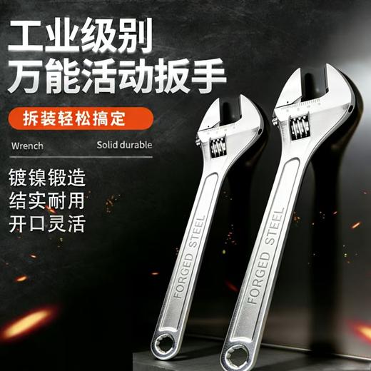【NLSM】通用 多功能活动扳手光柄开口 10英寸 商品图1