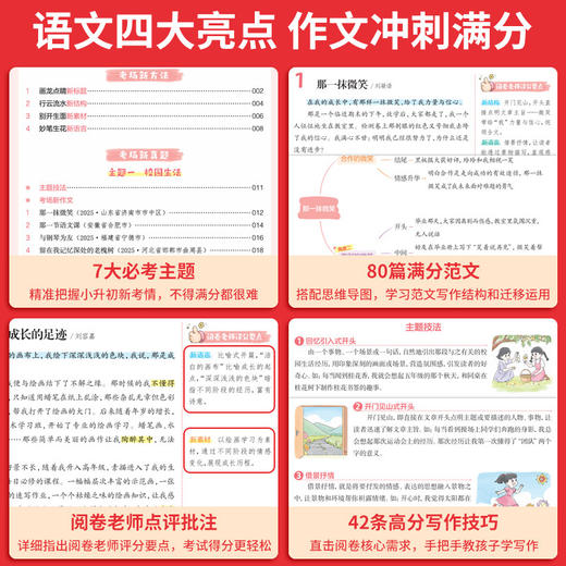 2026秋一本小升初语文考场新作文热点话题新鲜素材备战2026精选素材积累写作方法技巧通用版 商品图1