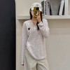 天丝亚麻爱心小马长袖条纹T恤081704 商品缩略图6