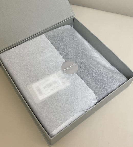 2件礼盒26秋季阿玛尼莱赛尔鹰标长袖T恤衫081701 商品图3