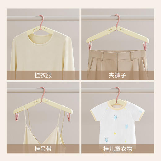 摩登主妇折叠旅行衣架便携旅游出差宿舍学生晾衣神器多功能衣夹子 商品图2