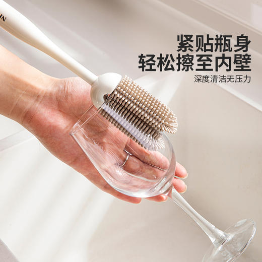 摩登主妇杯刷奶瓶刷洗水杯刷子三合一自带吸管刷长柄杯口清洁刷子 商品图4