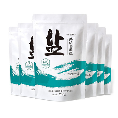 未加碘井矿食用盐 280g*6