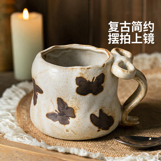 摩登主妇复古窑变马克杯家用喝水杯精致早餐杯咖啡杯陶瓷杯 商品图3