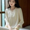 卷卷紫彩金三经绞罗设计领显瘦小衫657 三经绞罗织造东方诗意入衣 垂顺舒适百搭 商品缩略图2