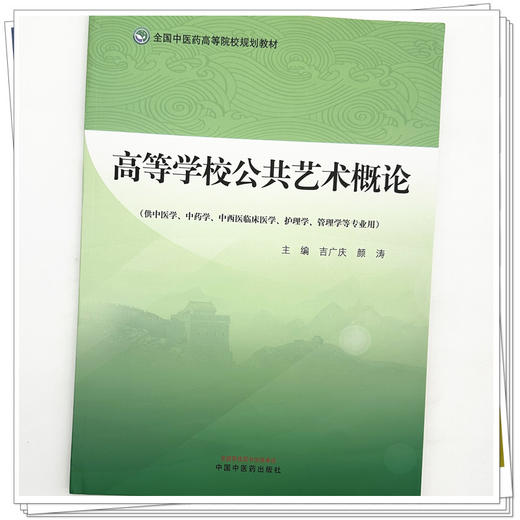 高等学校公共艺术概论 吉广庆 颜涛 主编 全国中医药高等院校规划教材 供中医学 中药学 护理学、管理学等专业用 中国中医药出版社 商品图4