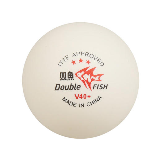 Doublefish双鱼WTT乒乓球系列赛事用球新材料40+三星比赛球（6只/盒）白色 商品图4