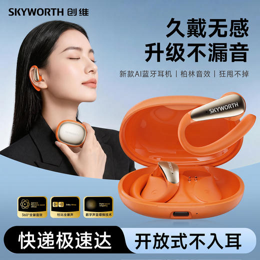 疯抢中！！【中国500强 创维D1智能Ai挂耳式耳机】智能AI双引擎 拍照翻译 稳固不掉 舒适不入耳（一年质保） 商品图4