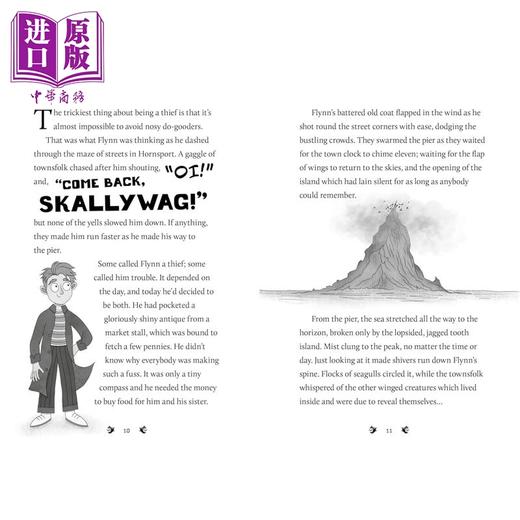 【中商原版】龙焰岛 Dragonflare 英文原版 儿童故事 黑白插图小说英语读物 奇幻冒险故事 惊险刺激又妙趣横生 进口童书 商品图3