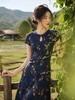 YIROUJIA 水滴领棉绸短袖连衣裙 | 修身的版型+显瘦细节设计，穿出纤细好身材！【3-5天发货】 商品缩略图0