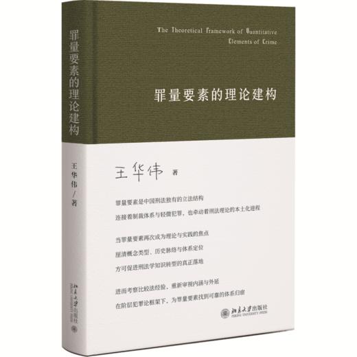 罪量要素的理论建构  王华伟 著  北京大学出版社 商品图0