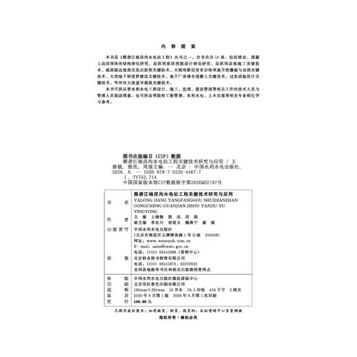 雅砻江杨房沟水电站工程关键技术研究与应用 商品图2
