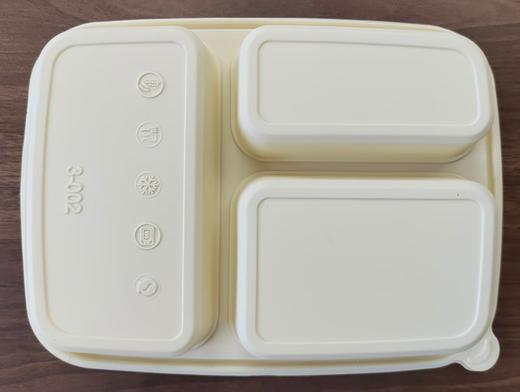 【MMK】一次性可降解玉米淀粉餐盒、三格900ML、200套一箱 商品图2