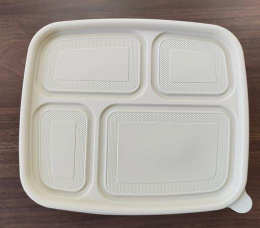 【MMK】一次性可降解玉米淀粉餐盒、四格1000ML、200套一箱 商品图1