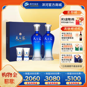洋河 天之蓝礼盒(2018版) 52度480mL 双支装